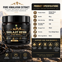 Résine de Shilajit à haute puissance pour l'endurance et le renforcement musculaire, 60% d'acide fulvique, oligo-éléments, 30G 50G, résine de Shilajit himalayenne pure