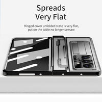 Housse de luxe béquille avant électrolytique protecteur d'écran pli 3 4 Fold5 5g clair pour Samsung Z Fold 6/5/4/3 coque de téléphone