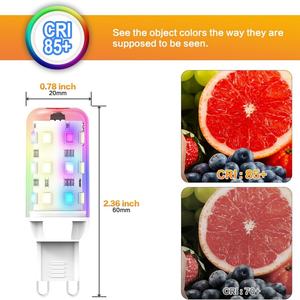 Bombilla LED Regulable de 2W Equivalente a Halógena G9 de 25W, Cambio de Color RGB con Control Remoto, Bombillas LED G9 - Product Image 4