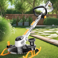 Tondeuse à gazon électrique sans fil, coupe-herbe à longueur réglable, outils ménagers de jardinage avec batterie au lithium