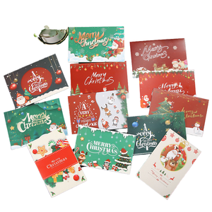 Cartes de vœux de Noël personnalisées en gros, cartes de vœux premium exquises d'une page, cartes de message de bénédiction, cartes postales - Product Image 1