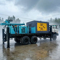 Plate-forme de forage montée par camion de puits d'eau avec la profondeur maximum à moteur diesel de perçage de la pompe et du moteur 400m
