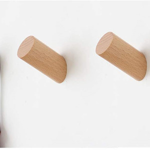 Ganchos de pared de madera, colgador rústico de alta resistencia para bata, perchero para sombreros, colgador de toallas de baño - Product Image 1