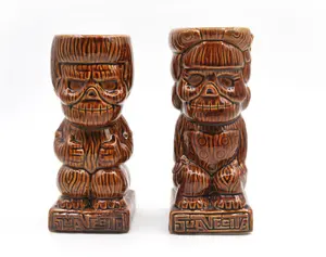 Hawaii USA Maori Totem Keramik Tiki Tasse, Totem Tiki Tassen