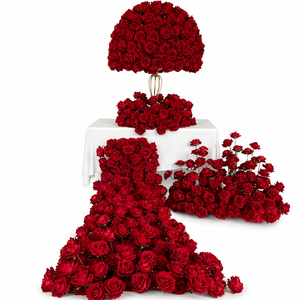 Pannello Murale Floreale 3D Impermeabile ed Ecologico in Stile Acquerello, con <span class=keywords><strong>Rose</strong></span> Artificiali, Realizzato a Mano per Matrimoni - Product Image 3