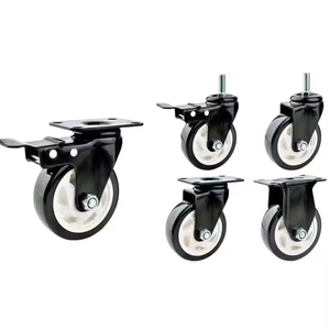 รถเข็นล้อพีวีซีแบบมีล้อล็อก4นิ้วล้อหมุนเบาทนทานต่อการสึกหรอแบบใหม่สำหรับโรงแรม - Product Image 2