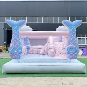 party entertainment the mermaid inflatable jumping castle water bounce house with a swimming pool