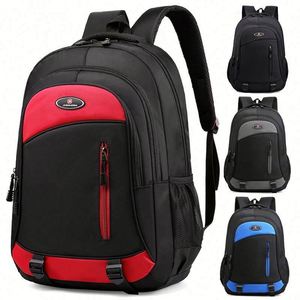 <b>Large</b> Fashion Waterproof <b>School</b> <b>Backpack</b> 17 Inch Nylon Zipper Unisex Teenagers 20-36L Capacity Physiological Curve Back Interior - Product Image 1