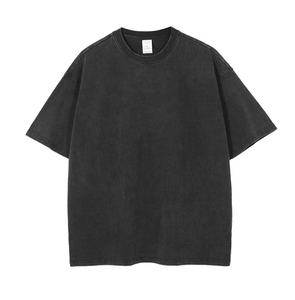 เสื้อยืดโอเวอร์ไซส์ทรงวินเทจฟอกสีแบบหนาพิเศษสำหรับผู้ชาย ผ้าคอตตอน 100% น้ำหนัก 300 กรัม 250 ที  สำหรับผู้ชาย - Product Image 2