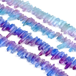 Duotone màu pha lê cột 7-11mm Bradley beal Murano quyến rũ hạt vẻ đẹp tự nhiên linh vật đồ trang sức làm cho màu xanh màu hồng thay đổi màu sắc - Product Image 4