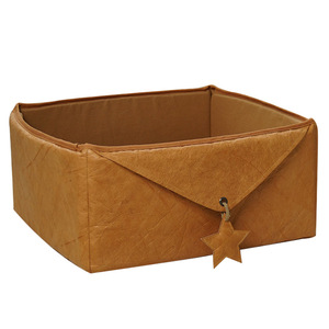 Leather Pet Nest Cat <b>Bed</b> Rectangle <b>Comfortable</b> Polyester Fiber Fill Hand Wash Cat Supplies - Product Image 4