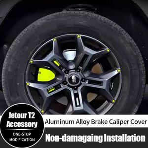 Accesorios para Jetour T2, 4 Cubiertas <span class=keywords><strong>de</strong></span> Caliper <span class=keywords><strong>de</strong></span> <span class=keywords><strong>Freno</strong></span> <span class=keywords><strong>de</strong></span> Aluminio Rojo para Jetour T2 Traveler - Product Image 2