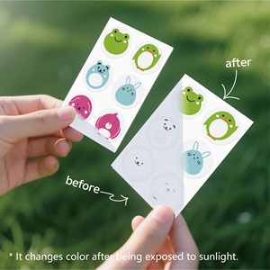 Patchs <span class=keywords><strong>anti</strong></span>-moustiques à changement de couleur UV, parfum aux herbes, à base de plantes naturelles, pour le camping et les voyages - Product Image 3