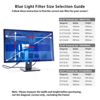 Abnehmbarer 32 " - 55" TV-Displays chutz, der auf Acryl-Anti-Blaulicht-Filter-Blendschutz-Augenschutz folie hängt