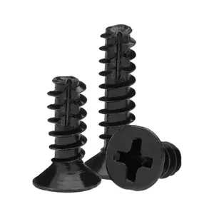 Cross Recessed Phillips Black Zinc Countersunk Head Self Tapping Screw PT Cutting Tail M2/2.3/2.6/3/3.5 Self Tapping Screw