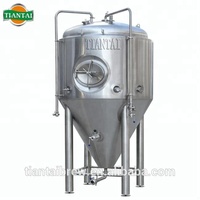 Cuve de fermentation micro-brasserie conique en acier inoxydable de 2500 L à double enveloppe