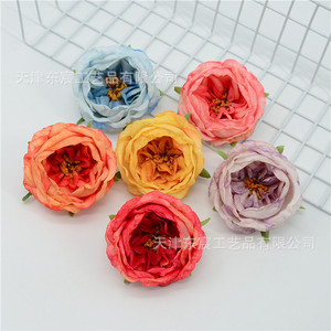 ดอกกุหลาบประดิษฐ์ Dongchen Crafts ขนาด 8 ซม. ทำจากผ้าไหม สำหรับตกแต่งบ้าน อุปกรณ์ประกอบงานแต่งงาน สีสันฤดูใบไม้ร่วง - Product Image 3