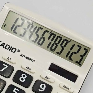 Calculatrice financière de bureau Kadio à 12 chiffres KD-8881B, double alimentation, blanche, calculatrice de bureau à usage général - Product Image 5