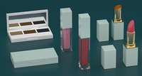 Palette d'ombres à paupières octogonales, étui vide de fard à joues, conteneur de poudre compact en plastique, étui d'emballage de cosmétiques