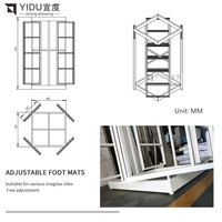 Support de présentation rotatif pour échantillons de pierre métallique personnalisée YIDU, granit, marbre, quartz, carrelage