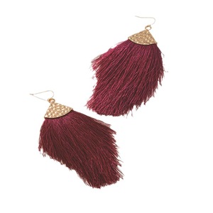 Boucles d'oreilles pendantes à pompons en alliage de zinc, motif flèche géométrique rouge, pour soirée et mode - Product Image 5
