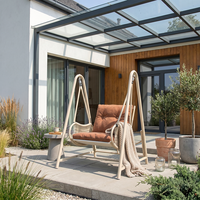 Fauteuil suspendu de jardin Meiqi au design moderne, cadre en acier allié, durable, stable, revêtement résistant aux intempéries pour salon et chambre à coucher