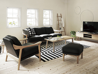 Ensemble de canapés Chesterfield de style scandinave en bois massif écologique, ergonomique, fabriqué à la main en bois de frêne, garantie 3 ans, salons