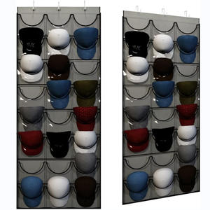 D5142 Sac <span class=keywords><strong>de</strong></span> rangement mural pour porte, poche transparente pour placard, support pour chapeaux <span class=keywords><strong>de</strong></span> sport, organisateur suspendu pour casquettes <span class=keywords><strong>de</strong></span> baseball - Product Image 5