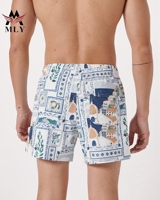 Shorts de bain imperméables personnalisés avec poches, shorts de surf extensibles, shorts à entrejambe de 5 pouces pour hommes, vêtements de bain