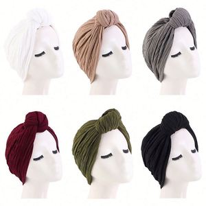 Knot Wrap African Jersey Turban Stretch Head Scarf Long Headwrap Soft Beanie Cap for Black Women Sports & Beach Promotion Gift - Product Image 3
