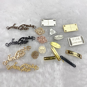 Không có crôm và Niken tùy chỉnh thương hiệu vàng dập nổi cắt ra Logo 3D chữ tùy chỉnh thẻ đồ bơi cho phụ kiện đồ lót - Product Image 1