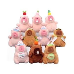 ตุ๊กตาคาปิบาร่าน่ารักแบบใหม่ จี้ห้อยกระเป๋า พวงกุญแจ ตุ๊กตาของเล่นขนาดเล็ก บรรจุใยฝ้าย PP สำหรับเด็กอายุ 14 ปีขึ้นไป ขายส่ง - Product Image 1