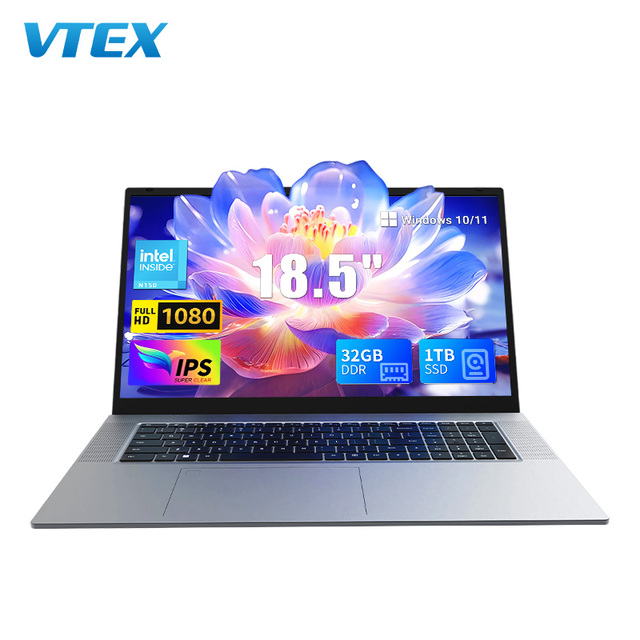 18.5 Inch Large Screen Computer CPU N150 DDR SSD RJ45 Type-c Kensington Lock Personal Home Business Office Laptops Brand New