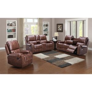 Sillón Reclinable de Cuero Ergonómico Moderno de Alta Calidad, Motorizado, con Marco de Madera Extensible y Función de Masaje para Sala de Estar - Product Image 6