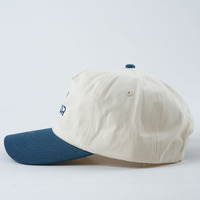Nuevas Gorras de Béisbol de Moda de 5 Paneles, Deportivas, de Algodón, con Logotipo Bordado Personalizado, de Dos Tonos, sin Estructura y con Visera Curva