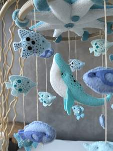 Móviles <span class=keywords><strong>de</strong></span> Fieltro <span class=keywords><strong>para</strong></span> Bebé con Diseño Boho Safari Náutico Oceánico <span class=keywords><strong>de</strong></span> <span class=keywords><strong>Pulpo</strong></span> y Peces Colgantes, Móvil <span class=keywords><strong>para</strong></span> Cuna, Decoración <span class=keywords><strong>para</strong></span> Cuarto <span class=keywords><strong>de</strong></span> Bebé - Product Image 2