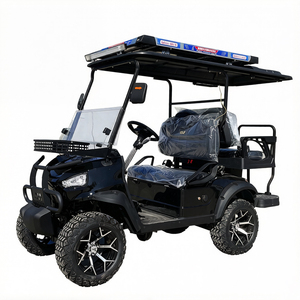 Cuatro Carritos de Golf Negros Clásicos para <span class=keywords><strong>Turismo</strong></span> y Paseos Turísticos, Generación de Energía Solar para Servicios Personalizados y Vehículos de Nueva Energía - Product Image 1