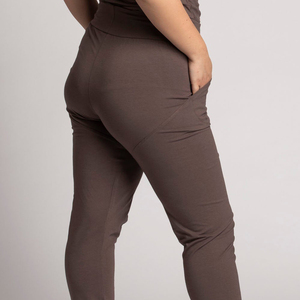 Maßgeschneiderte Damen Modal Slouchy Yoga-Hose Locker Sitzende Hochtaillierte Weite Lounge-Hose Mit Taschen Unisex Naked Feel Activewear - Product Image 2