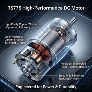 มอเตอร์ RS 775 755 ความเร็วสูง แบบคู่ 12V 24V 18800RPM แบบแปรงถ่าน พร้อมเกียร์แม่เหล็ก รุ่น RS775 ความเร็วสูง แรงบิดสูง - Product Image 4