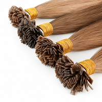 Extensions Flat Tip Vietnamiennes Raw Virgin Cheveux Humains Décolorés Fusion Single Drawn Machine Double Weft.