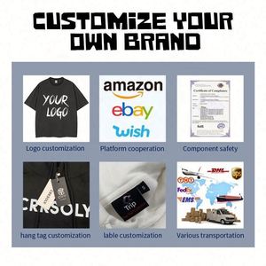High Quality Blank Mixcolor Unisex Custom Print Logo Cotton American Retro Style Tshirts for Men Summer - Product Image 6