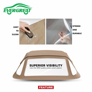 Capote Convertibile in Tela TAN per <span class=keywords><strong>Mercedes</strong></span> <span class=keywords><strong>R129</strong></span> SL 1990-2002, Produzione Cinese, MBZ212156 - Product Image 3