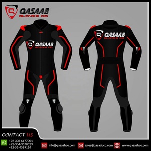 Combinaison OEM professionnelle en cuir PU style moto de course Protection respirante personnalisée pour adultes - Product Image 2