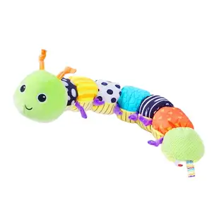 Cute Colorful Long Worm PP Cotton Stuffed Plush Toys for Kids Gifts Bedroom Decorations Soft Animal Caterpillar Toy Doll