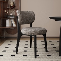 Chaises de Salle à Manger Modernes de Luxe Nouveau Design Tissu et Cuir Décoratives pour Café et Salon à Tenon et Mortaise