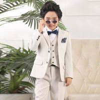 Ropa Infantil Hecha a Medida, Traje Blanco Coreano para Niños, Traje Formal para Niños
