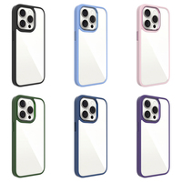 Coque de téléphone rigide 2 en 1 en TPU PC pour iPhone 15 Pro Max 14 Plus 13 12 16 11 avec cadre en métal pour l'objectif de l'appareil photo