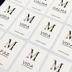 Impresión de Etiquetas Cosméticas Yun Sheng Hui, Material PET, Estampado en Caliente Dorado y Plateado, Papel Glassine con Relieve UV Inverso de 80g - Product Image 1