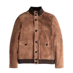 Chaqueta de Invierno Personalizada de Lujo para Hombre, Talla Grande, con Botones, Cuello Alto, Ajustada, de Gamuza Sintética - Product Image 1