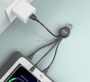 Porte-clés LED OEM 3 en 1 câble de charge rapide pour téléphones - Product Image 4